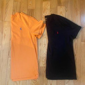 Men's Polo v-neck tees (sold as a lot of 2 tees)